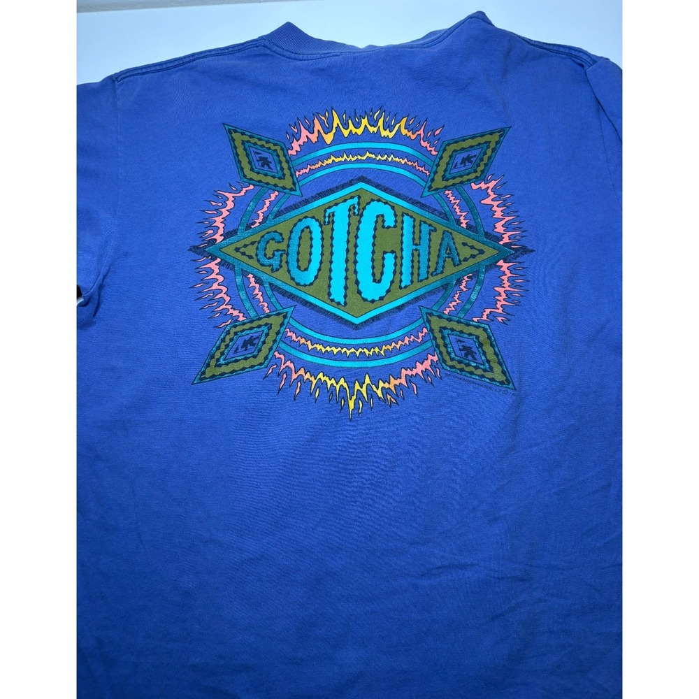 Vintage GOTCHA Single Stitch T-Shirt | Blue | Large